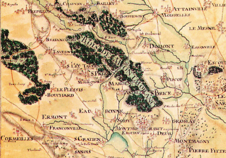 carte ancienne de Montmorency.