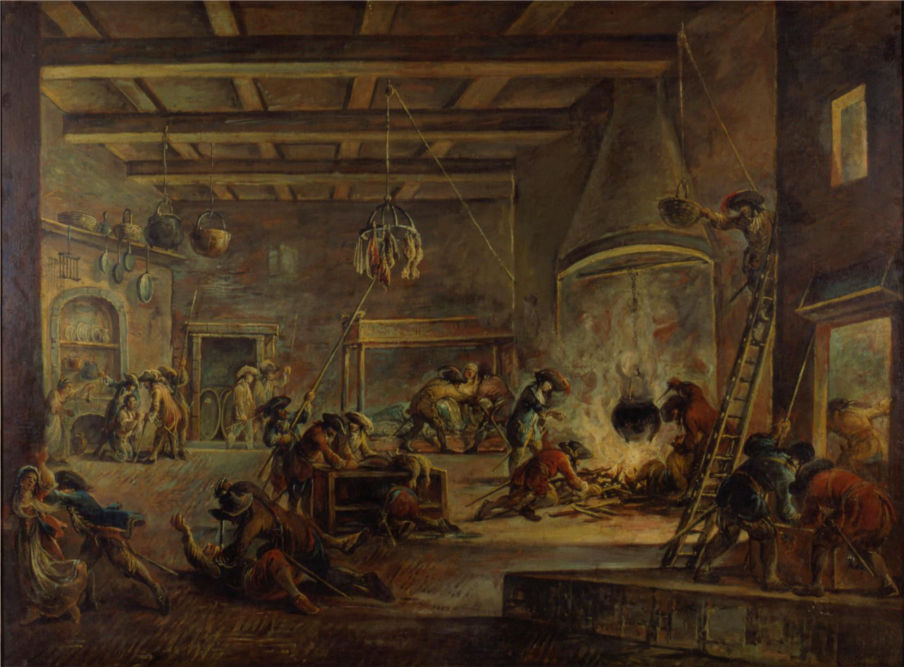 Pillage d'une auberge.